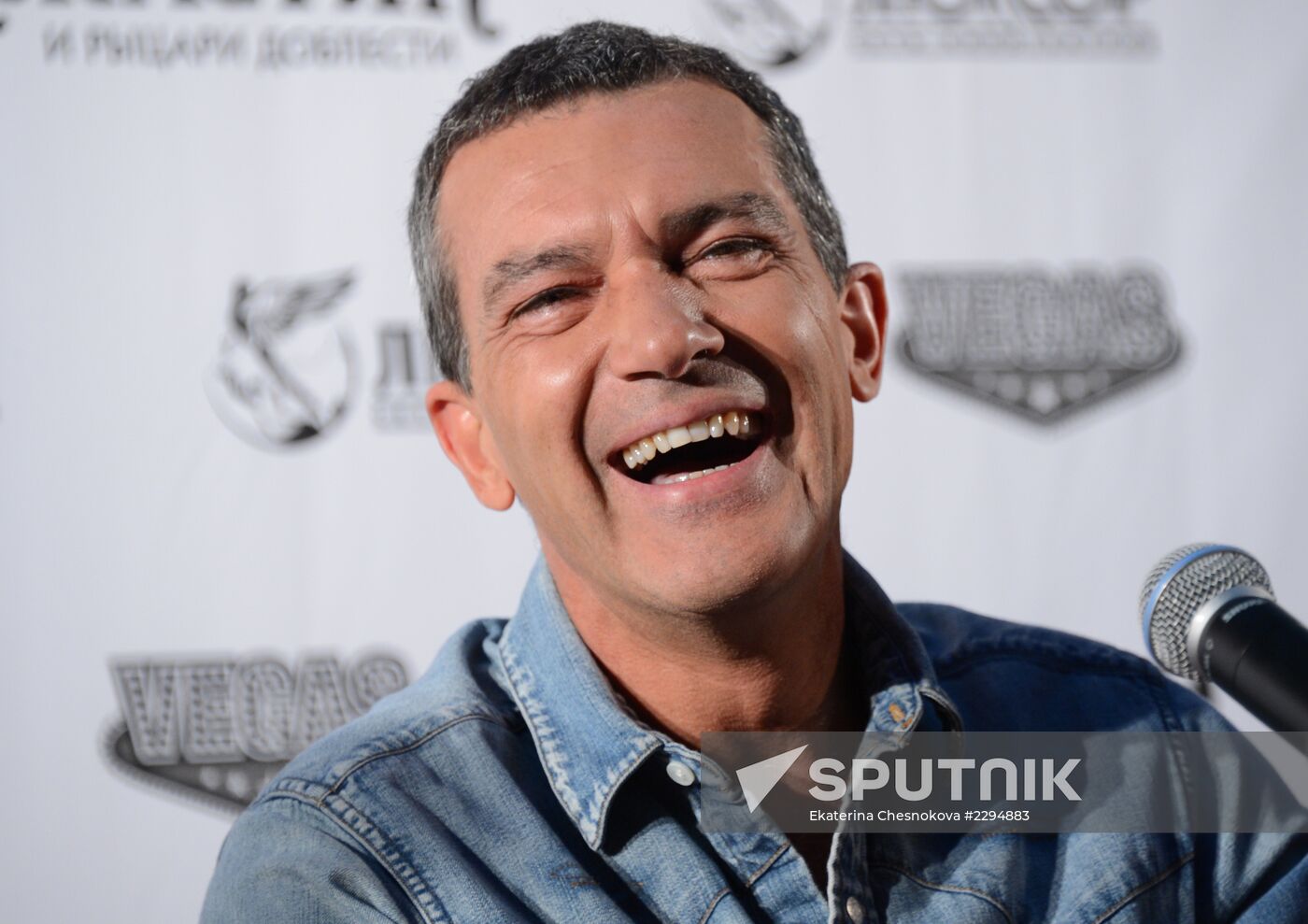 Ceremony of laying Antonio Banderas star of fame