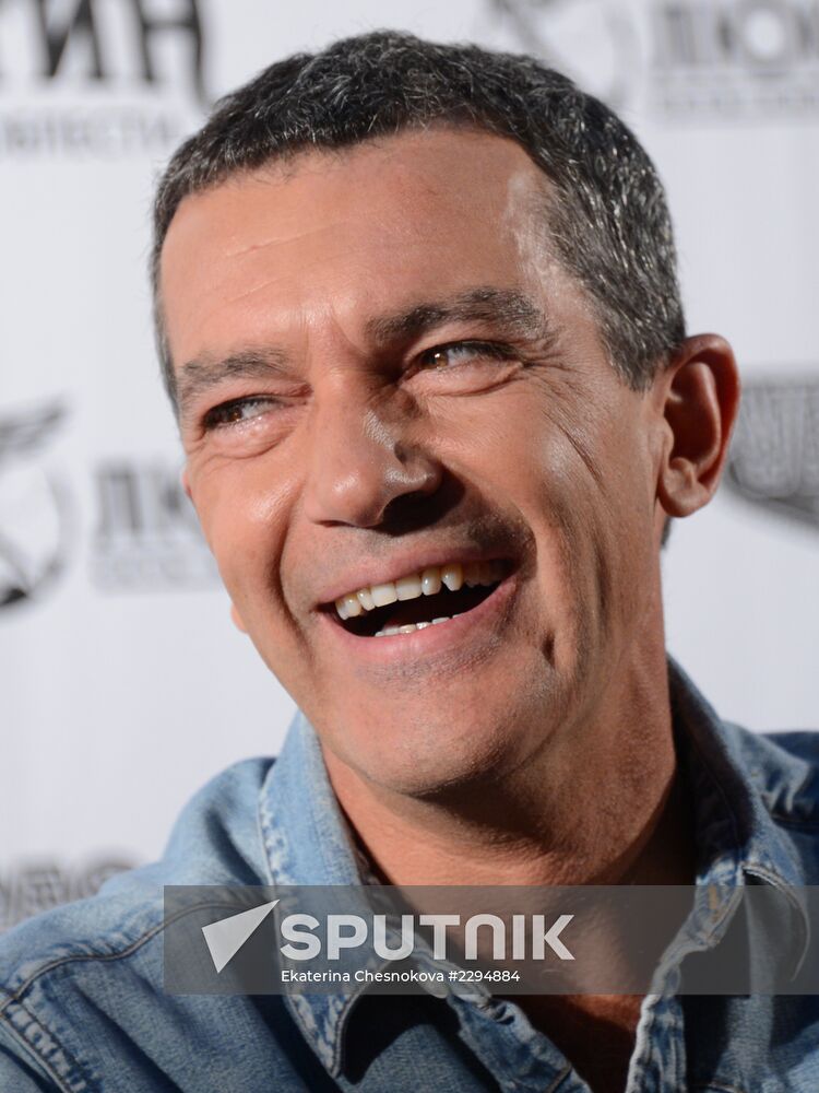 Ceremony of laying Antonio Banderas star of fame