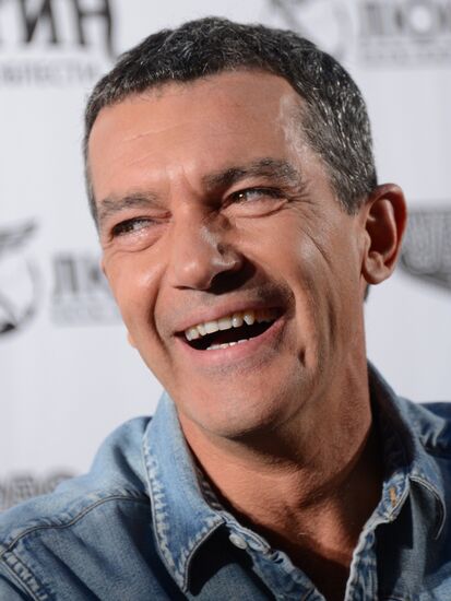 Ceremony of laying Antonio Banderas star of fame