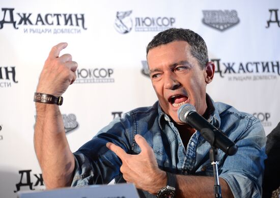 Ceremony of laying Antonio Banderas star of fame