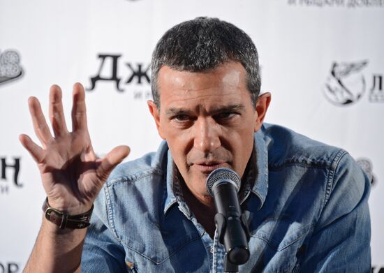 Ceremony of laying Antonio Banderas star of fame