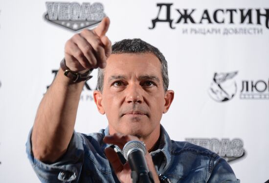 Ceremony of laying Antonio Banderas star of fame
