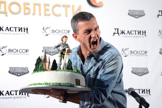 Ceremony of laying Antonio Banderas star of fame