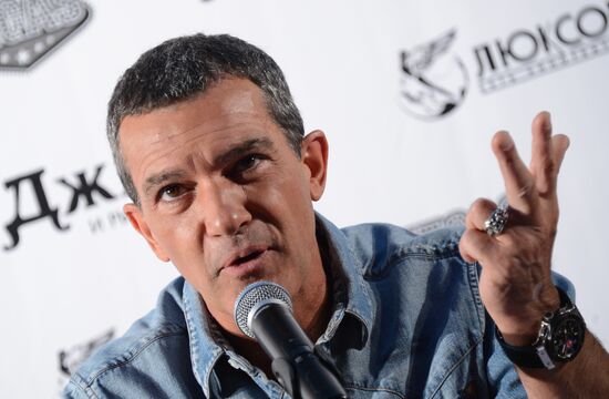 Ceremony of laying Antonio Banderas star of fame