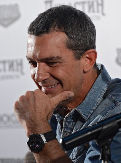 Ceremony of laying Antonio Banderas star of fame