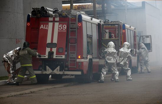 EMERCOM drill at Moscow Thermal Power Plant-21