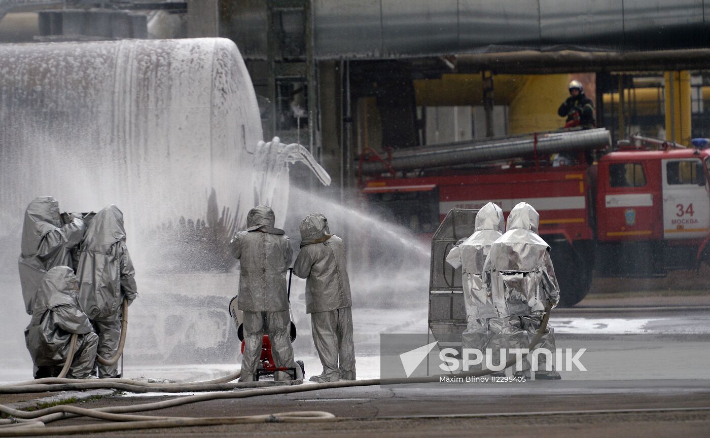 EMERCOM drill at Moscow Thermal Power Plant -21