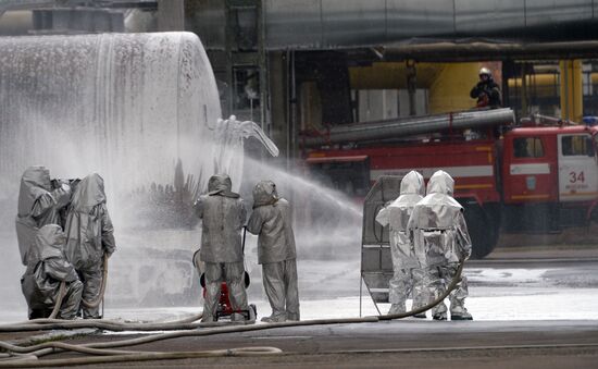 EMERCOM drill at Moscow Thermal Power Plant -21