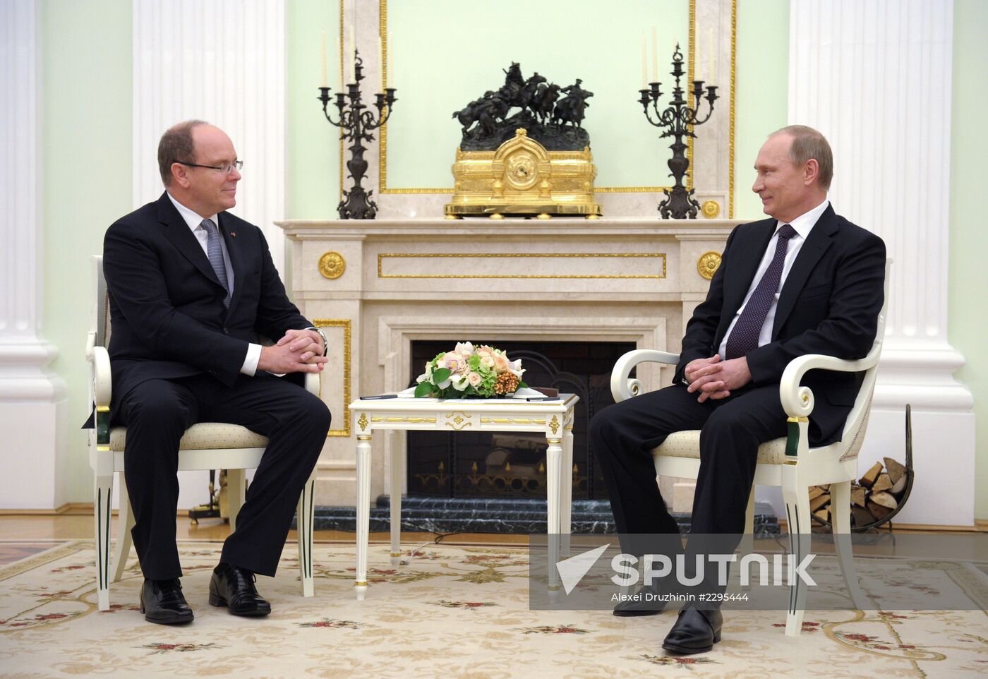 Vladimir Putin meets with Albert II, Prince of Monaco