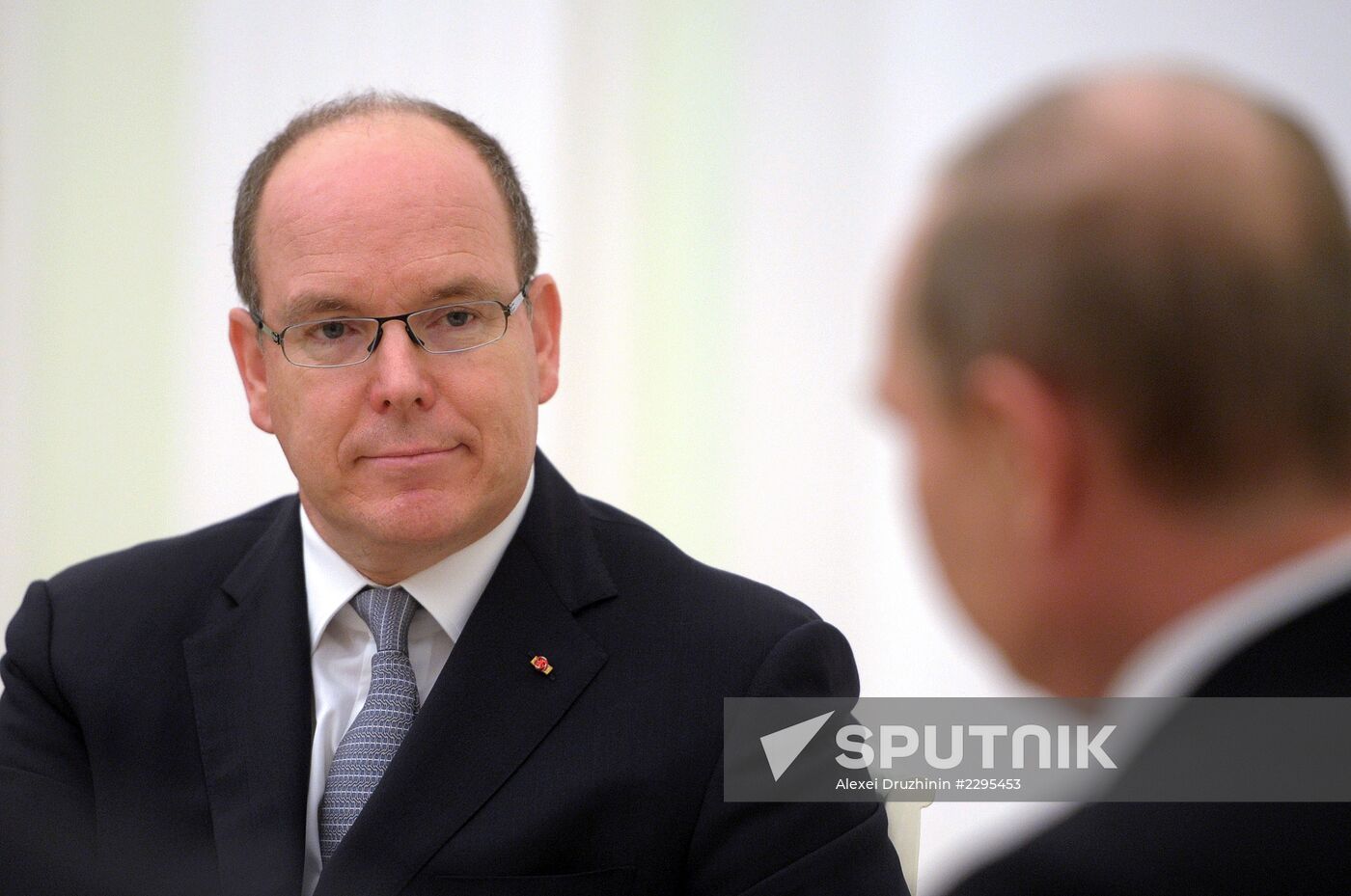 Vladimir Putin meets with Albert II, Prince of Monaco