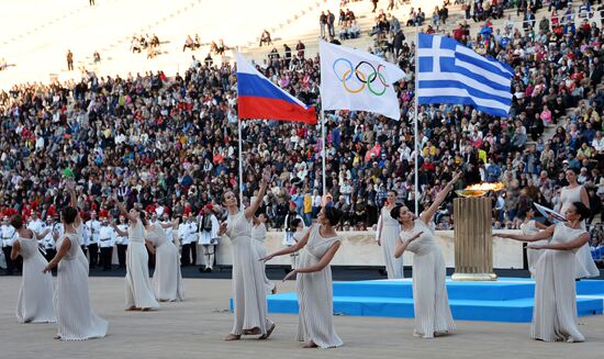 Olympic Flame handed over to Sochi 2014 Organizing Committee