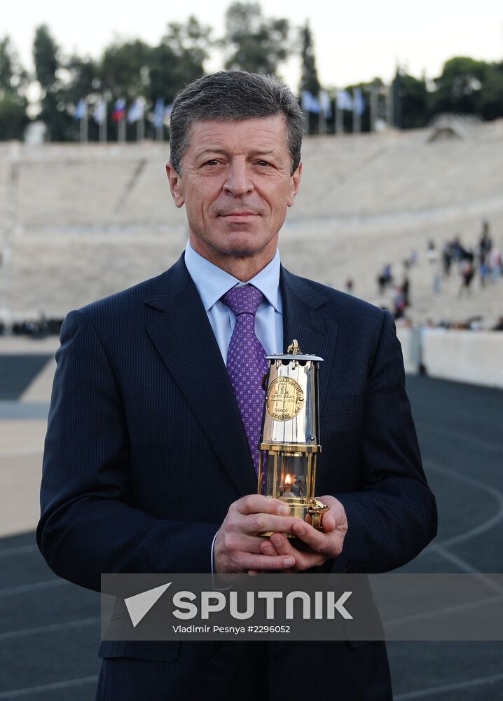 Olympic Flame handed over to Sochi 2014 Organizing Committee