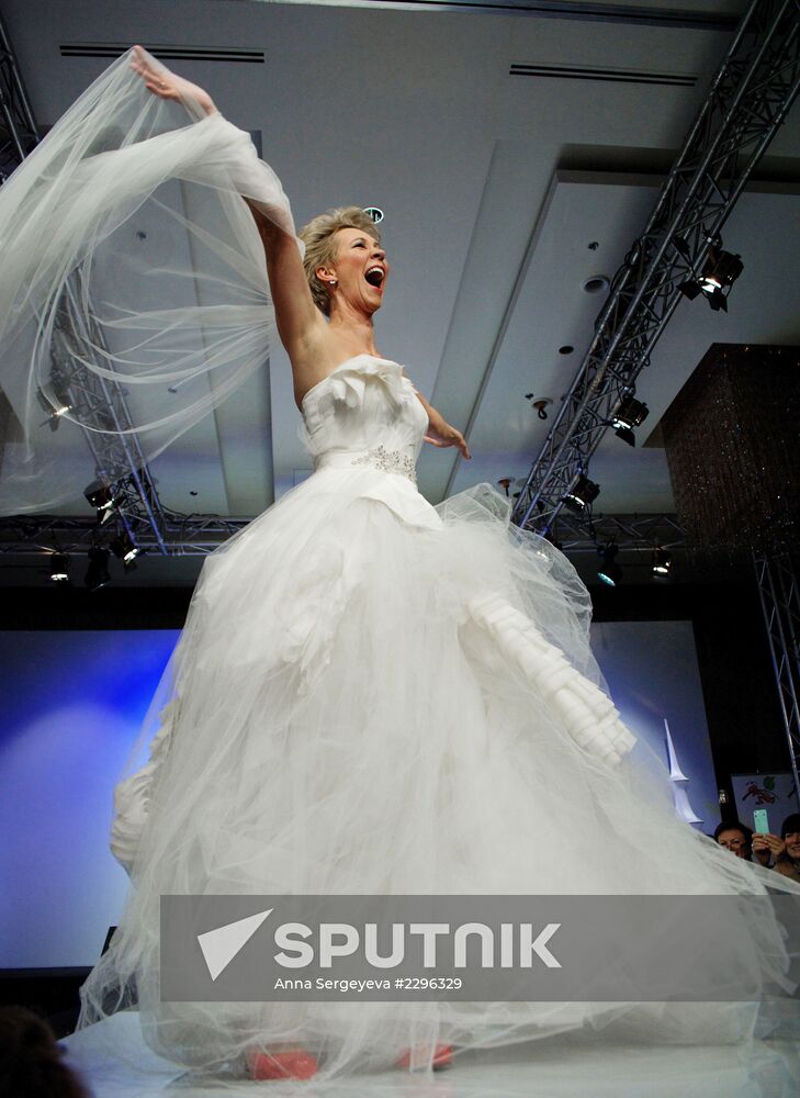 Charity fashion show of Vera Wang wedding and evening dresses