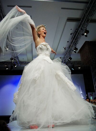 Charity fashion show of Vera Wang wedding and evening dresses