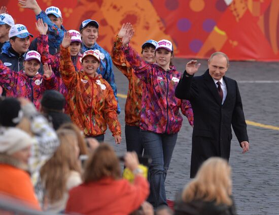 Start of Sochi 2014 Olympic torch relay