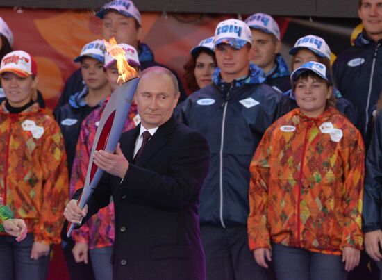 Sochi 2014 Olympic torch relay launching ceremony