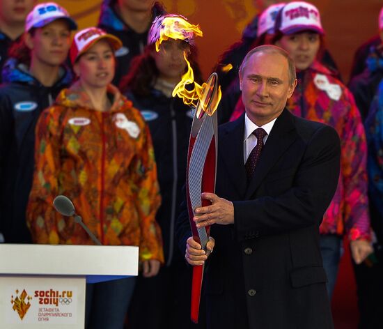 Sochi 2014 Olympic torch relay launching ceremony