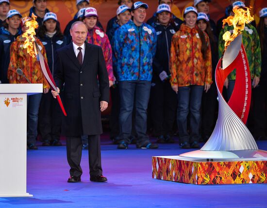 Sochi 2014 Olympic torch relay launching ceremony
