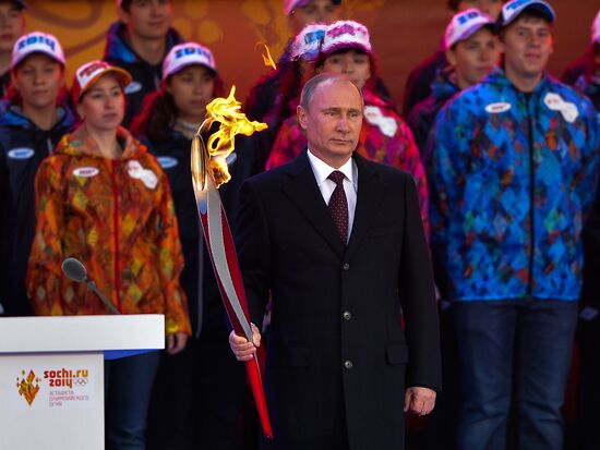 Sochi 2014 Olympic torch relay launching ceremony