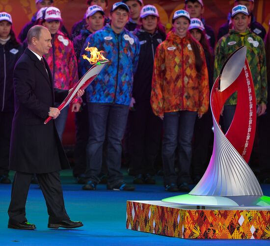 Sochi 2014 Olympic torch relay launching ceremony