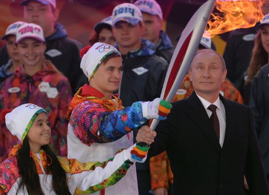 Sochi 2014 Olympic torch relay launching ceremony