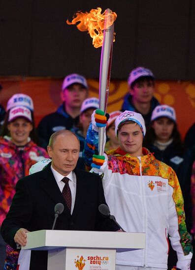 Sochi 2014 Olympic torch relay launching ceremony