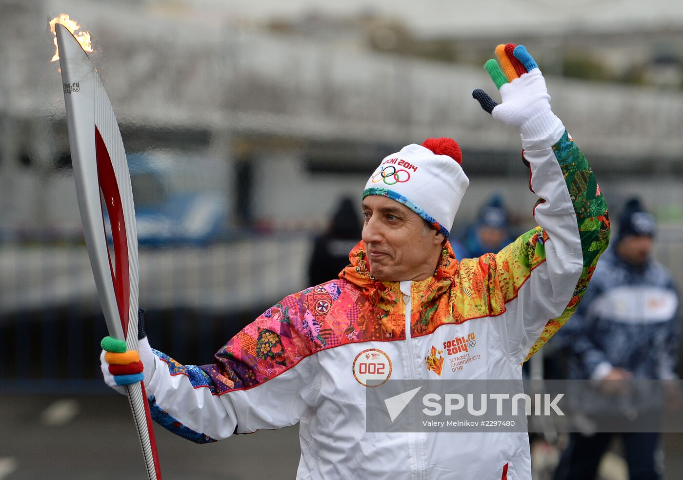 Olympic torch relay. Moscow. Day Two