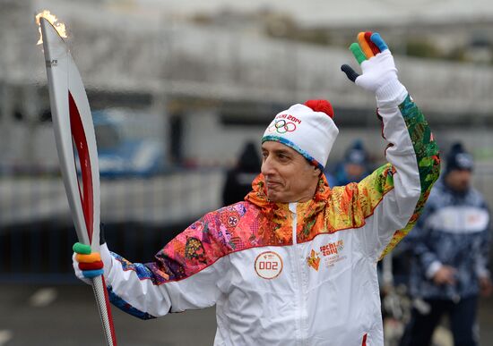 Olympic torch relay. Moscow. Day Two