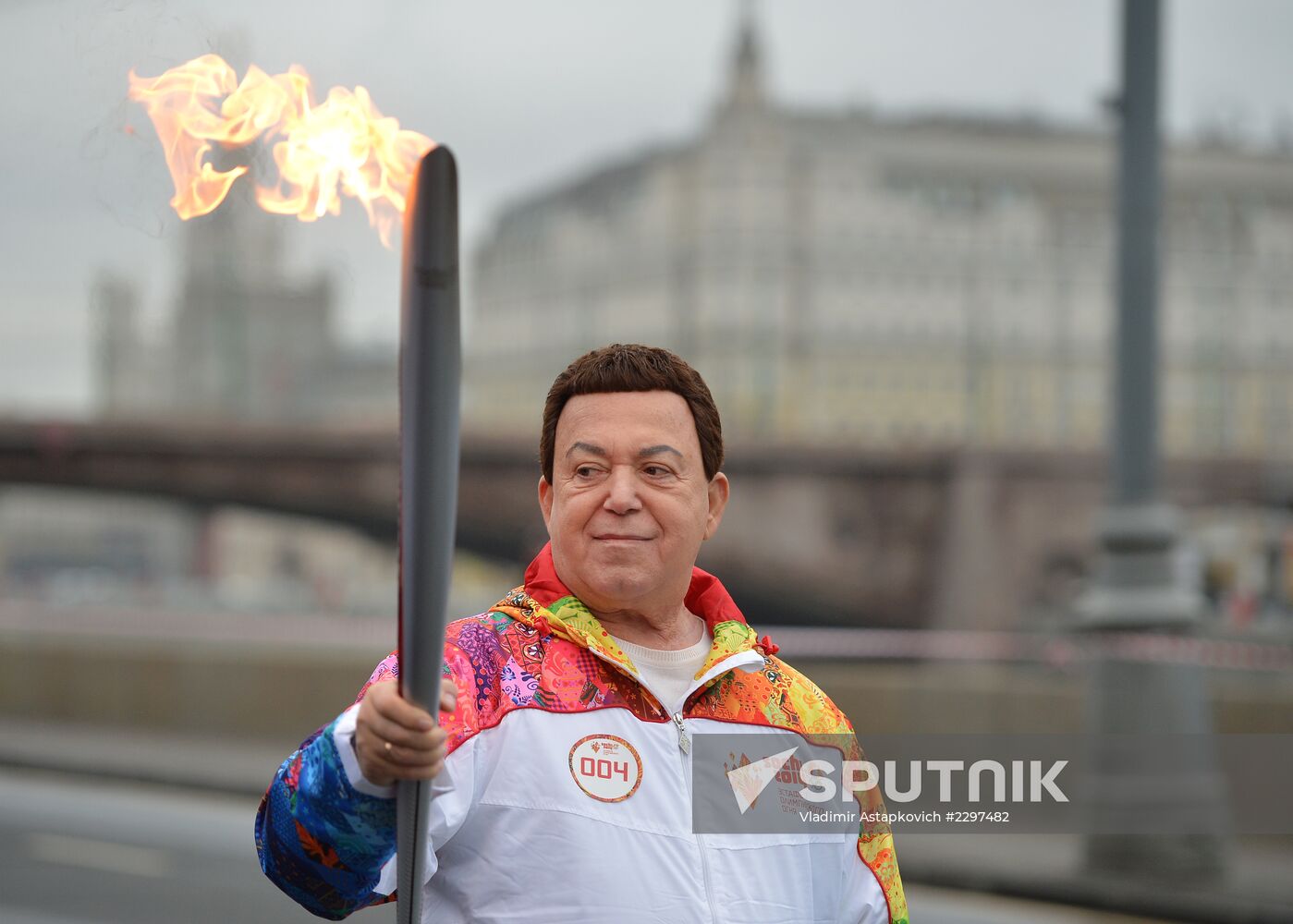 Olympic torch relay. Moscow. Day Two