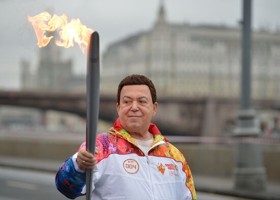 Olympic torch relay. Moscow. Day Two