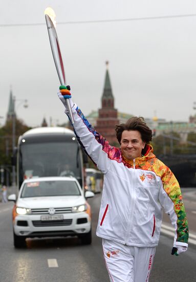 Olympic torch relay. Moscow. Day Two