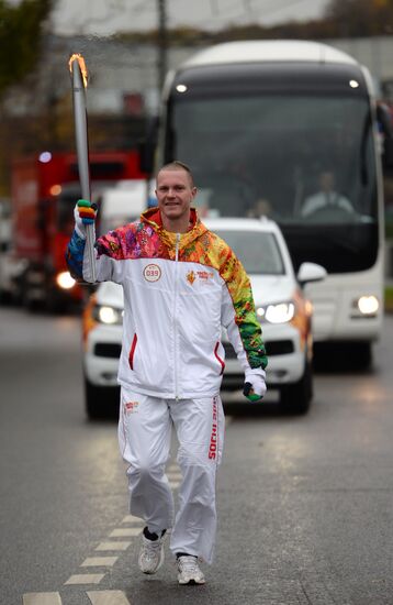 Olympic torch relay. Moscow. Day Two