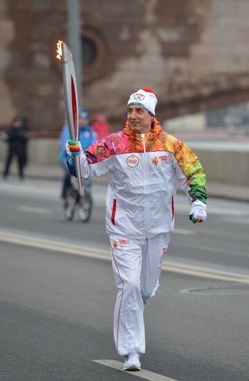 Olympic torch relay. Moscow. Day Two