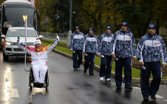 Olympic torch relay. Moscow. Day Two