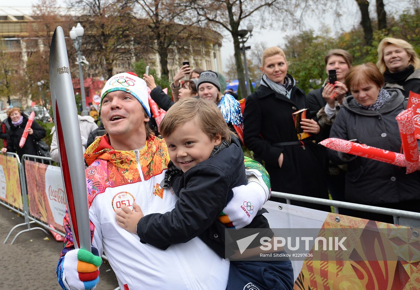 Olympic torch relay. Moscow. Day Two