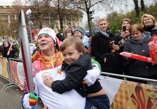 Olympic torch relay. Moscow. Day Two