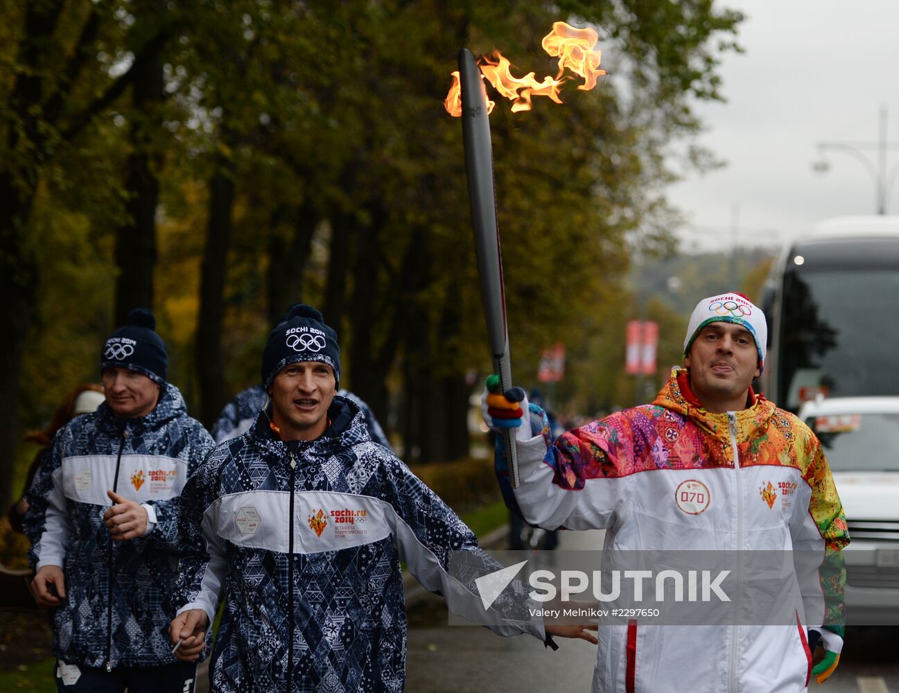 Olympic torch relay. Moscow. Day Two