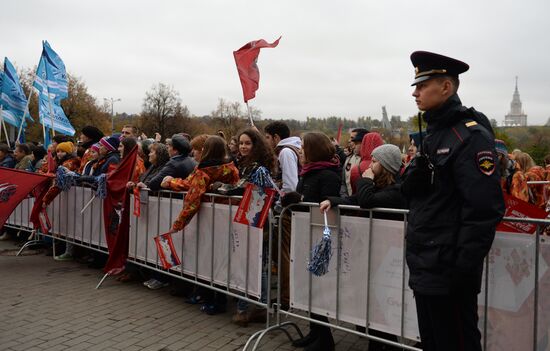 Olympic torch relay. Moscow. Day Two