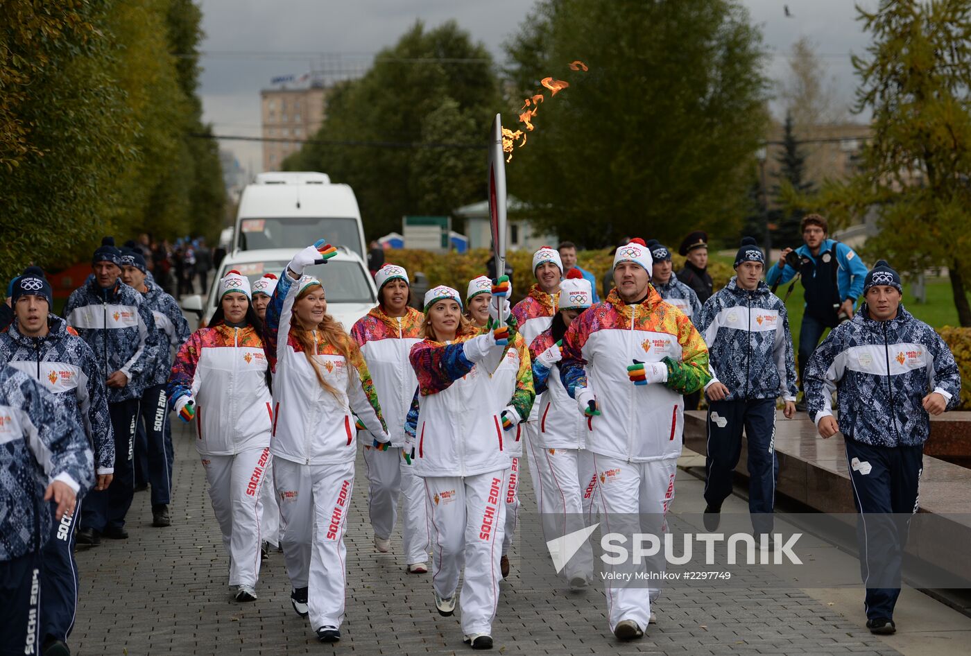 Olympic torch relay. Moscow. Day Two