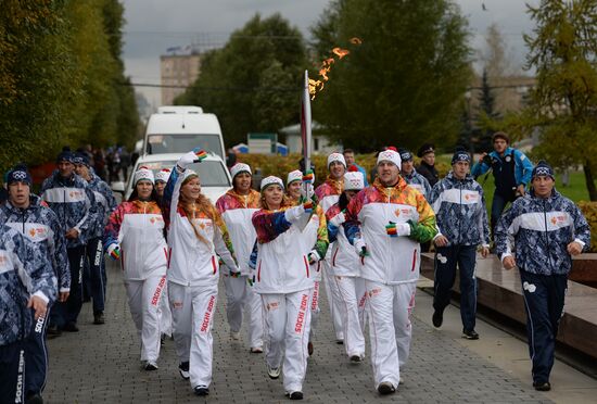 Olympic torch relay. Moscow. Day Two
