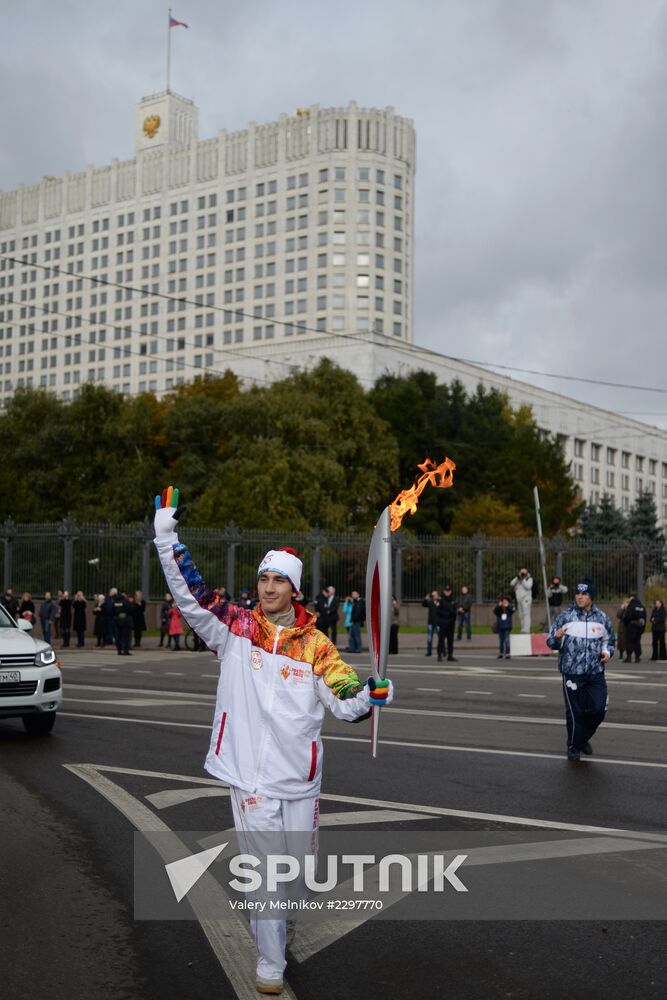 Olympic torch relay. Moscow. Day Two