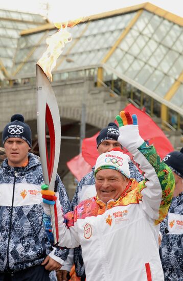 Olympic torch relay. Moscow. Day Two