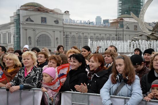 Olympic torch relay. Moscow. Day Two