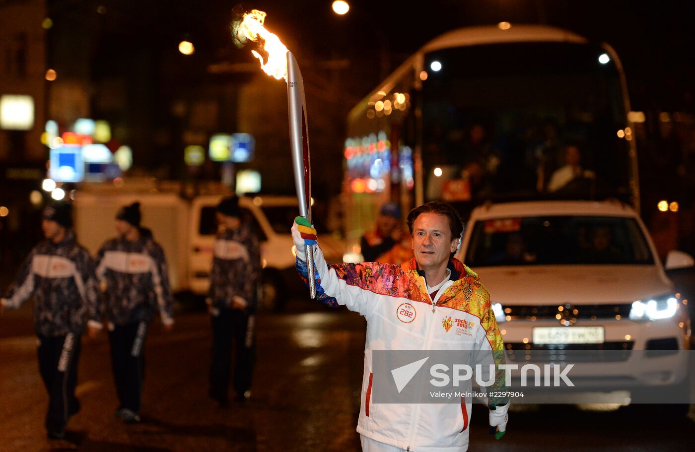 Olympic torch relay. Moscow. Day Two