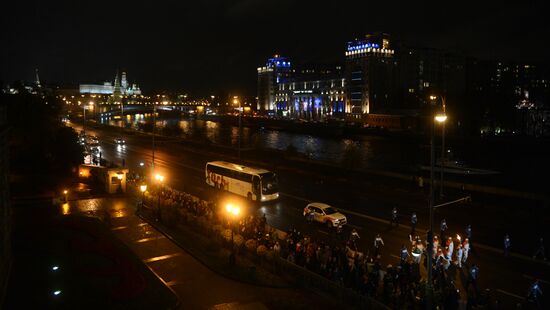 Olympic torch relay. Moscow. Day Two