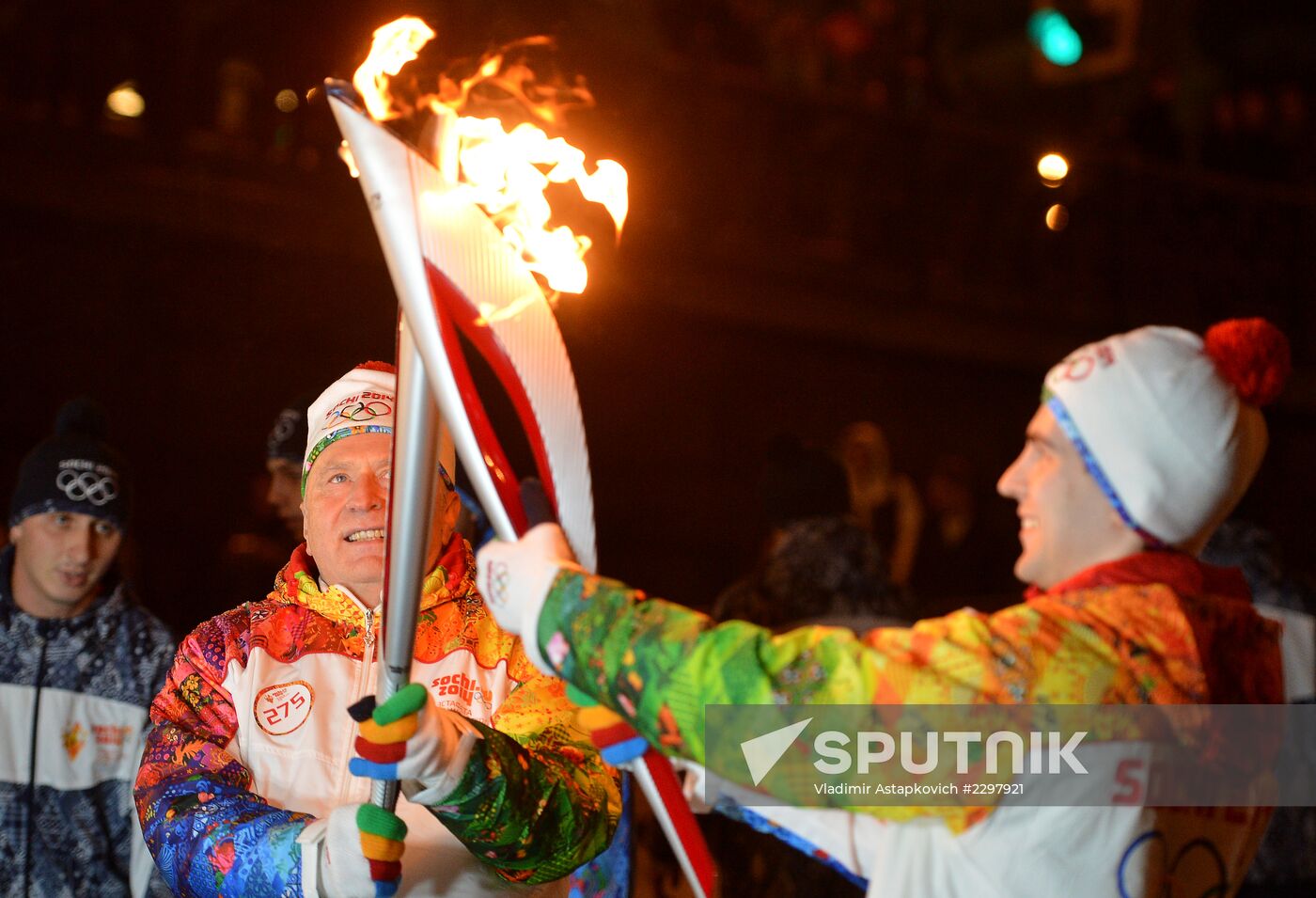 Olympic torch relay. Moscow. Day Two