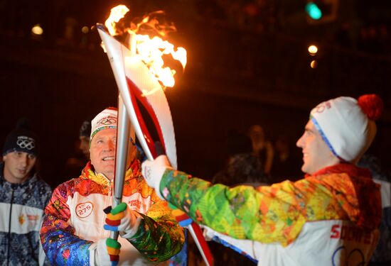 Olympic torch relay. Moscow. Day Two