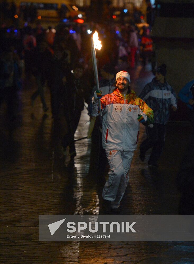 Olympic torch relay. Moscow. Day Two