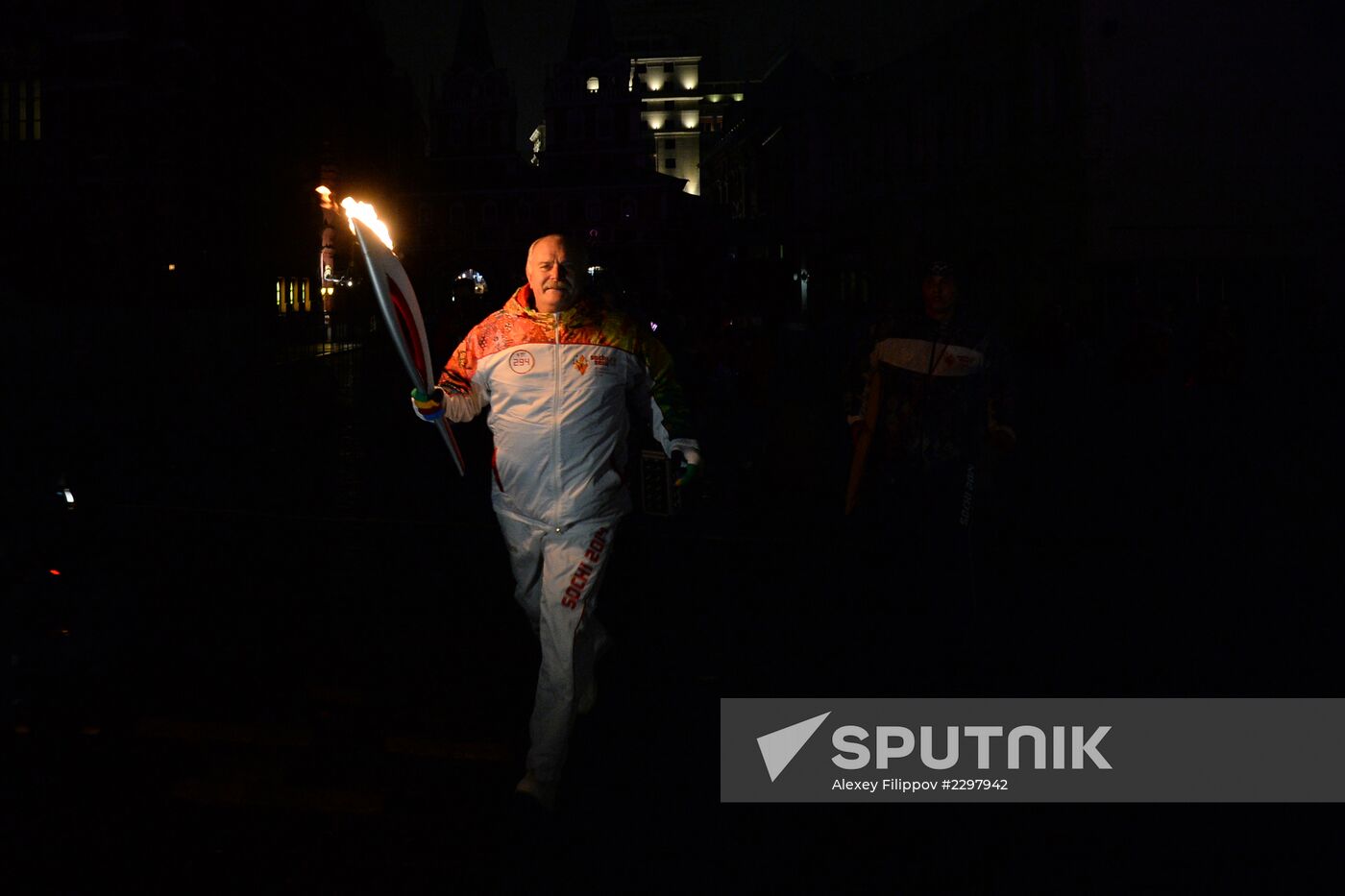 Olympic torch relay. Moscow. Day Two