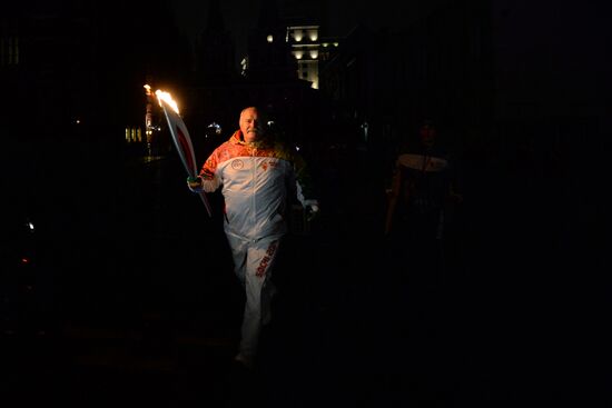 Olympic torch relay. Moscow. Day Two